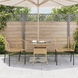 Garden Chair Brown PE rattan, powder-coated steel Standard 369099