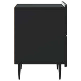 Bedside Cabinet Black 43 x 34.5 x 49.5 cm Engineered Wood 894297