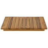 Table Top 40 x 40 x 3.5 cm Square Solid Teak Wood Natural 42033143