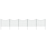 ZNTS Lower Arch Garden Fence Set 77.5x64 cm Green 146104