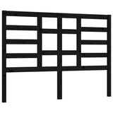 Bed Headboard Black 126x4x104 cm Solid Wood Pine 818134