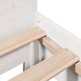 Bed Frame without Mattress White 90x190 cm Single Solid Wood Pine 855742