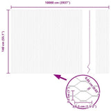 Hexagon Fence Silver 1.4 x 100 m Galvanised steel 42005762