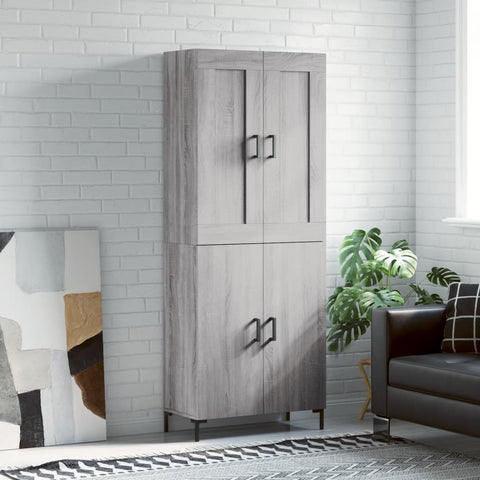 Highboard Grey Sonoma 69.5x34x180 cm Engineered Wood 3199559