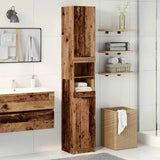 Bathroom Cabinet Old Wood 32x34x188.5 cm Engineered Wood 856943