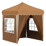 Pop-up Party Tent 195 x 195 x 245 cm Beige Oxford Fabric 42019738