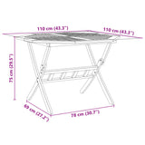 Folding Garden Table 110x75 cm Solid Wood Acacia 4004911