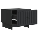 Coffee Table with Drawer Black 49 x 50 x 40 cm Engineered Wood 894046