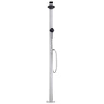 ZNTS Garden Shower with Grey Base 220 cm Aluminium 3070796