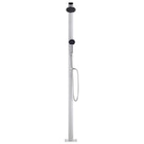 Garden Shower with Grey Base 220 cm Aluminium 3070796