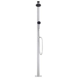 ZNTS Garden Shower with Grey Base 220 cm Aluminium 3070796