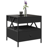 ZNTS Coffee Table with Infinity LED Black 50x50x51 cm 847712