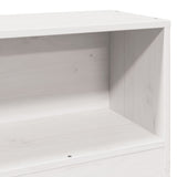 Bookcase Bed without Mattress White 100x200cm Solid Wood Pine 3322847