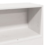 Bookcase Bed without Mattress White 90x200cm Solid Wood Pine 3323201