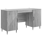 Desk with Shelf Grey Sonoma 142.5 x 50 x 75 cm Engineered Wood 3414609