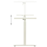 Manual Height Adjustable Standing Desk Frame Hand Crank White 321718