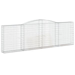 Arched Gabion Baskets 7 pcs 400x30x120/140 cm Galvanised Iron 3146884