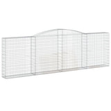 Arched Gabion Baskets 7 pcs 400x30x120/140 cm Galvanised Iron 3146884