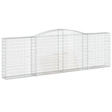 Arched Gabion Baskets 4 pcs 400x30x120/140 cm Galvanised Iron 3146881