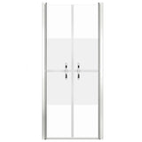 ZNTS Shower Door Half Frosted ESG 81x190 cm 148787