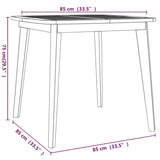Garden Table Natural Acacia Solid Acacia wood 85x85 cm Durable 310300