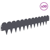 Lawn Edging 30 pcs 103 x 20 cm Steel Anthracite 8008680
