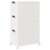 Stackable Storage Box with Wheels 3-Tier 75 L 64x39.5x110.5 cm 4012370