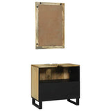 Bathroom Furniture Set with Shelf 2 pcs Brown 62 x 33 x 58 cm 3310042