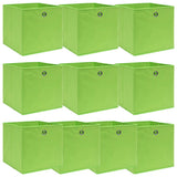 Storage Boxes 10 pcs Green 32x32x32 cm Fabric 288371