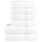 6 Piece Premium Towel Set SOLUND White 600 gsm 137553