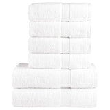 6 Piece Premium Towel Set SOLUND White 600 gsm 137553