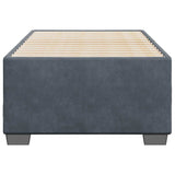 ZNTS Bed Frame without Mattress Dark Grey Single Velvet 3284661