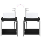 Bathroom Furniture Set 2 pcs Black Engineered Wood 3404105