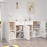 ZNTS Sideboard White 160x36x75 cm Engineered Wood 3074927