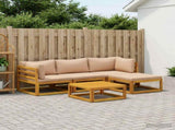 Sofa Set 5 pcs Natural Solid Acacia Wood 3417279