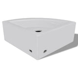 140697 Wash Basin with Overflow 45x32x12,5 cm White