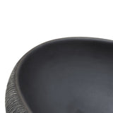 Countertop Basin Black and Grey Oval 59x40x15 cm Ceramic 155080