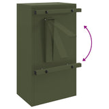 Mailbox with Storage Olive green 30 x 20 x 55 cm Steel 874950