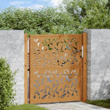 Garden Gate 100x100 cm Weathering Steel Leaf Design 4100964