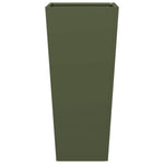 ZNTS Garden Planter Olive Green 35x35x75 cm Steel 851086