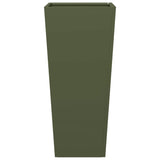 ZNTS Garden Planter Olive Green 35x35x75 cm Steel 851086