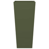 Garden Planters Olive Green 2 pcs 35x35x75 cm Steel 851087