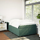Box Spring Bed with Mattress Dark Green 120x200 cm Velvet 3285278