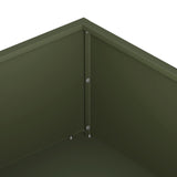 Garden Planter Olive Green 100 x 100 x 20 cm Cold-rolled Steel 8005028