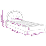 Children's Bed Frame with Headboard Dark Grey 90 x 190 cm 42010916