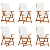 Garden Chair 6 pcs Brown and White 57 x 71.5 x 104 cm 3375770