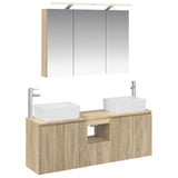 Bathroom Cabinet Set 4 pcs Sonoma Oak Engineered Wood 3406417