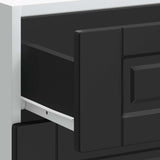 Kitchen Base Cabinet "Porto" Black Engineered Wood 854260