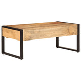 Coffee Table 100x54x40 cm Solid Wood Mango and Iron 356246