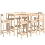 9 Piece Bar Set Solid Wood Pine 3124722